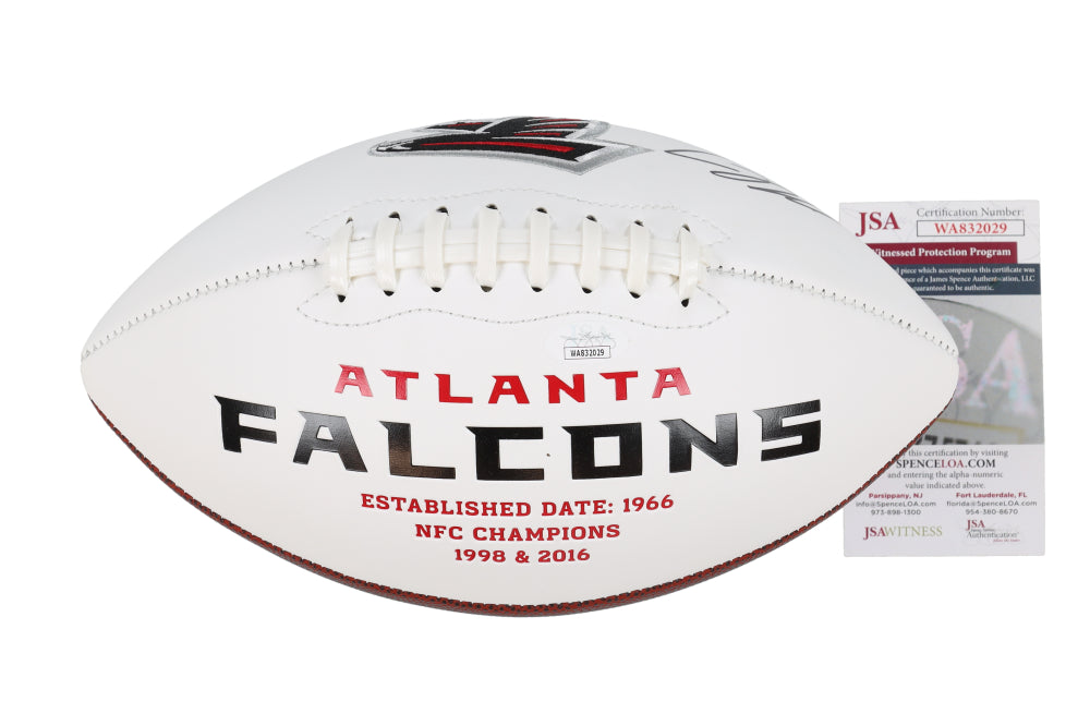 Michael Vick Signed Falcons Logo Football (JSA) - Price Is Right Miami