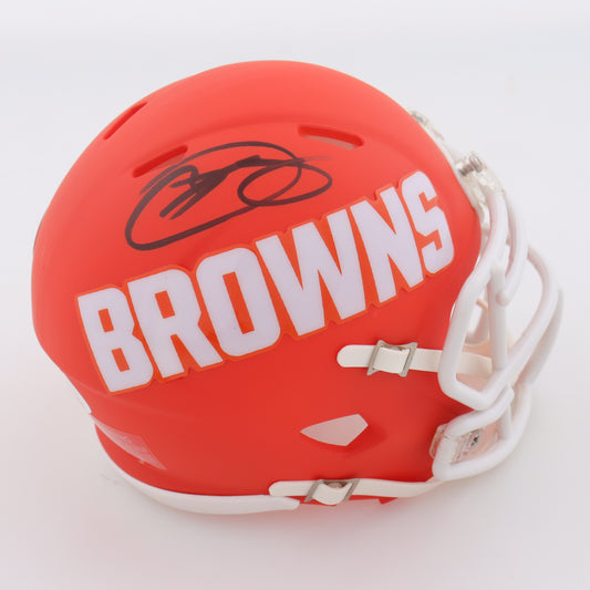 Odell Beckham Jr. Signed Browns Amp Alternate Speed Mini Helmet (JSA) - Price Is Right Miami