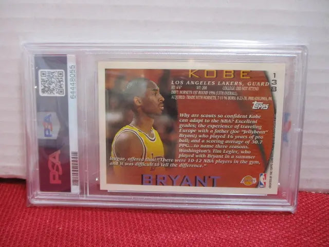 PSA GRADED 1996 Kobe Bryant #138 - Price Is Right Miami