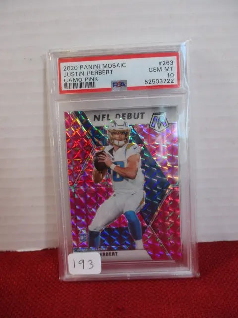 PSA Graded 2020 Justin Herbert #293 - Price Is Right Miami