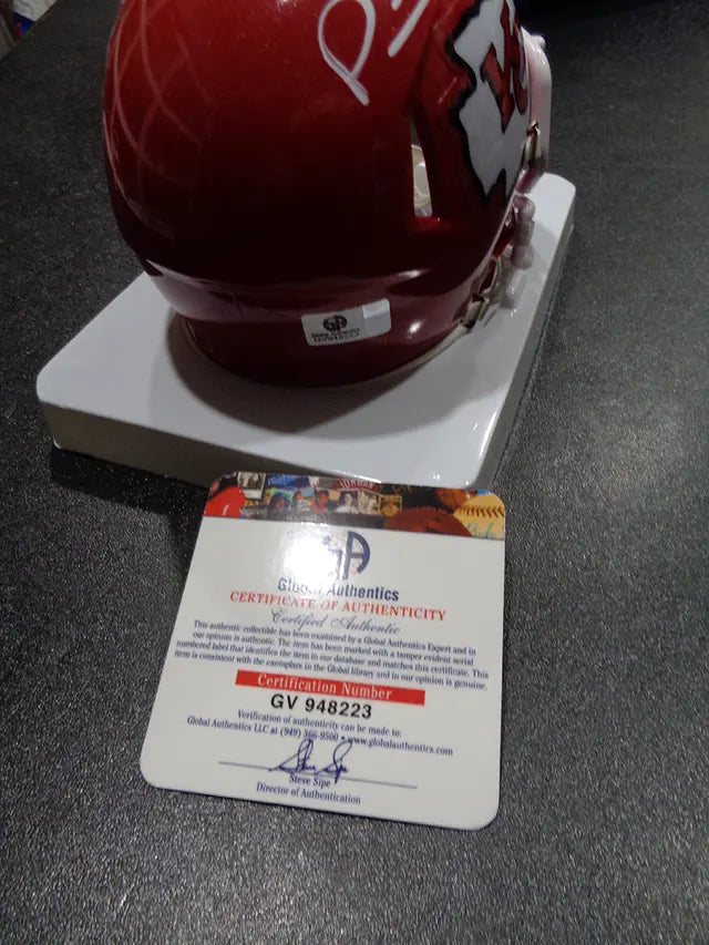 Patrick Mahomes Kansas City Chiefs Autographed Riddell Mini-Helmet GA coa - Price Is Right Miami