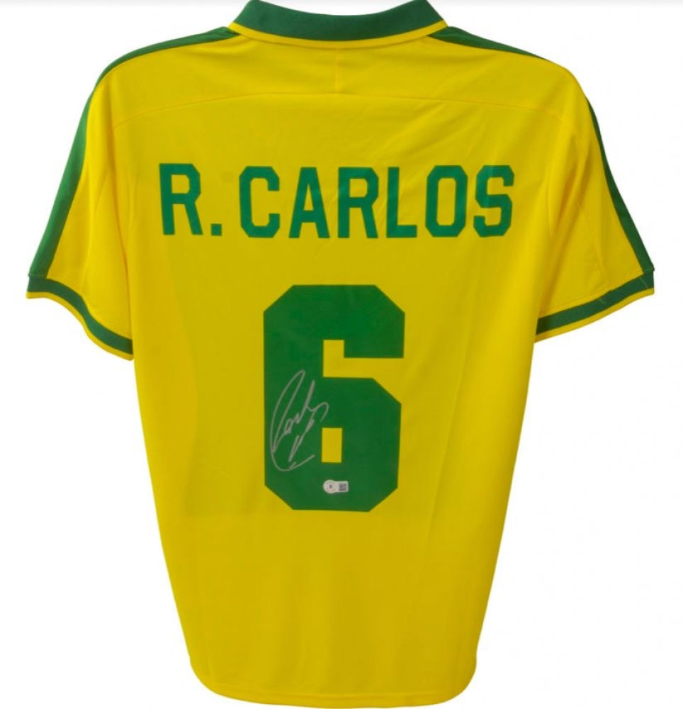 Roberto Carlos Signed Brazil Jersey (Beckett) - Price Is Right Miami