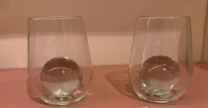 Nate Cotterman Sphere Cube Wine Glasses, Set of 2, Barware