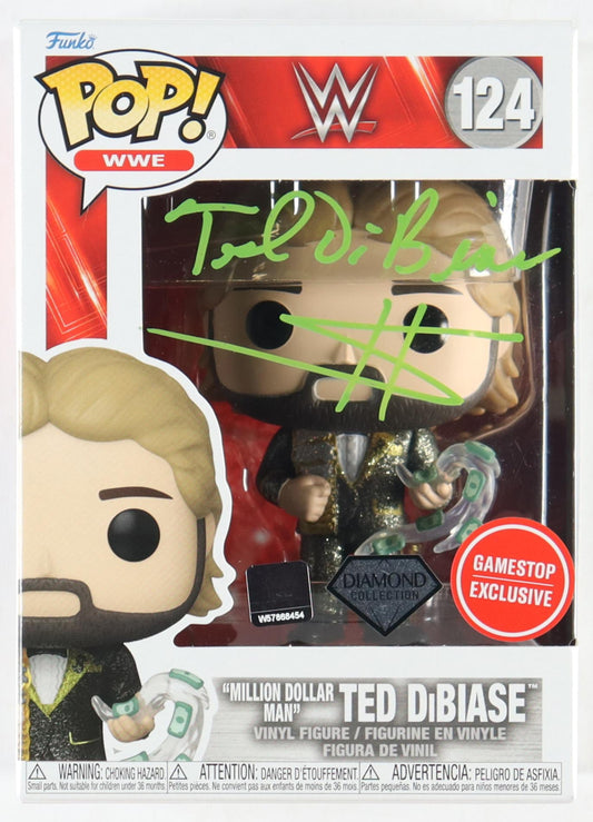 Ted DiBiase Signed "WWE" #124 "Million Dollar Man" Ted DiBiase Funko Pop! Vinyl Figure (JSA) - Price Is Right Miami