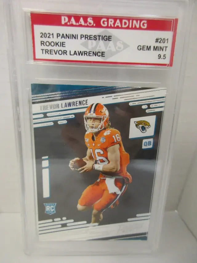 Trevor Lawrence Jaguars 2021 Panini Prestige ROOKIE #201 graded PAAS Gem Mint 9.5 - Price Is Right Miami