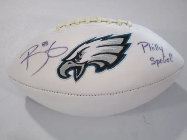 Trey Burton of the Philadelphia Eagles signed autographed logo football JSA COA 509 - Price Is Right Miami