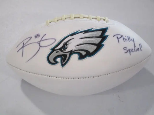 Trey Burton of the Philadelphia Eagles signed autographed logo football JSA COA 509 - Price Is Right Miami