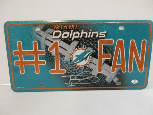 Tua Tagovailoa of the Miami Dolphins signed autographed metal license plate PAAS COA 515 - Price Is Right Miami