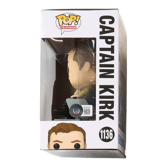 William Shatner Signed "Star Trek" #1136 Captain Kirk Funko Pop! Vinyl Figure (Beckett)