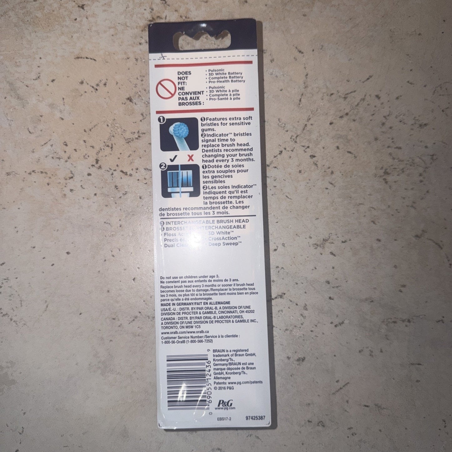 Oral-B Sensitive Gum Care Electric Toothbrush Brush Heads 2 Heads — Image 2
