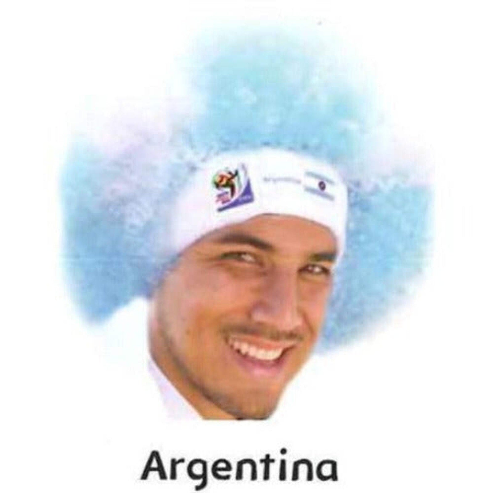 Retro Official Fifa Soccer Afro Wig from 2010 Games