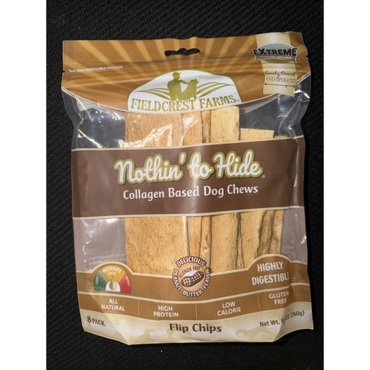 Nothin to Hide Flip Chips Chews for Dogs - All Natural Rawhide Treats for Dogs