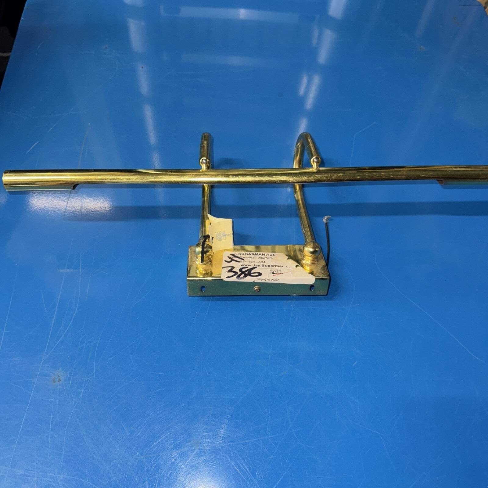 Brass Picture Frame Light, Hardwired Wall Mount, for Art or Mirror — Image 3