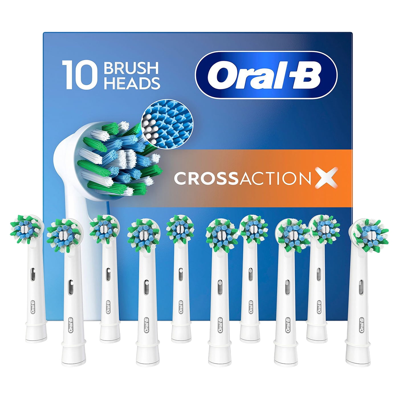 Oral-B CrossAction X Replacement Brush Heads 10 Count
