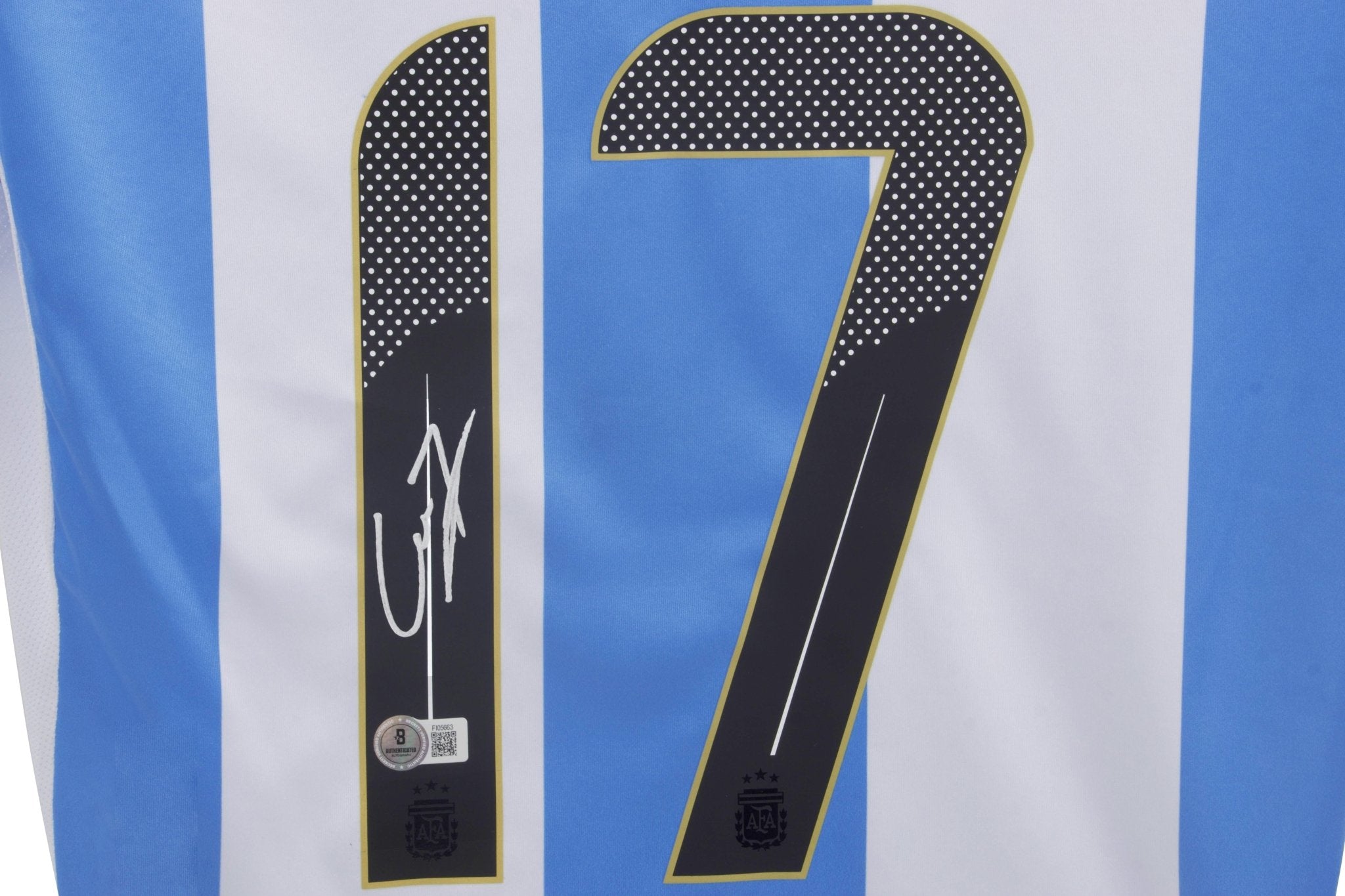 Alejandro Garnacho Signed Argentina Jersey Beckett Cert - Price Is Right Miami