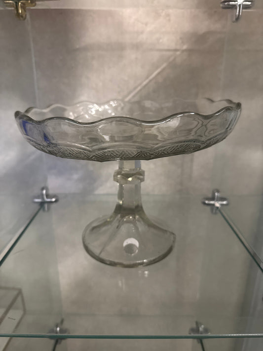 ALL'ORIGINE GLASS CLAKE SERVING STAND GRAY - Price Is Right Miami