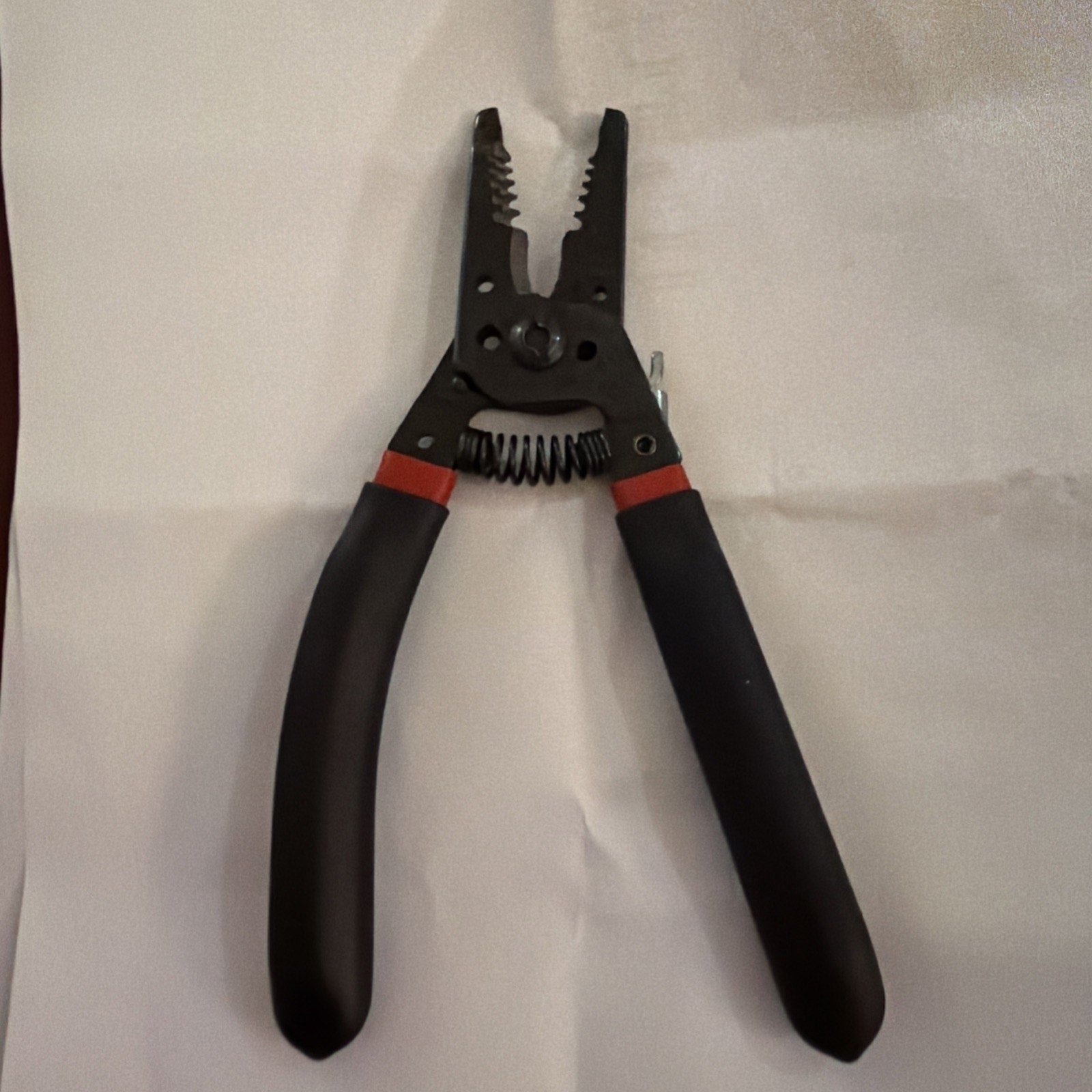 Vintage Craftsman Professional Wire Stripper Cutter 73573 with black handles and red accents made in USA