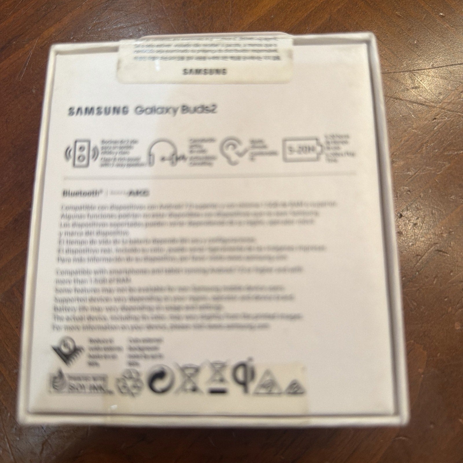 Samsung Galaxy Buds 2 White Wireless Earbuds Bluetooth Noise Cancelling — Image 2