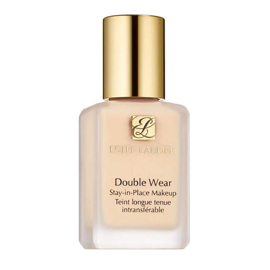 Estee Lauder Double Wear Stay-in-Place Makeup foundation bottle in 2C0 Cool Vanilla shade with gold cap and logo