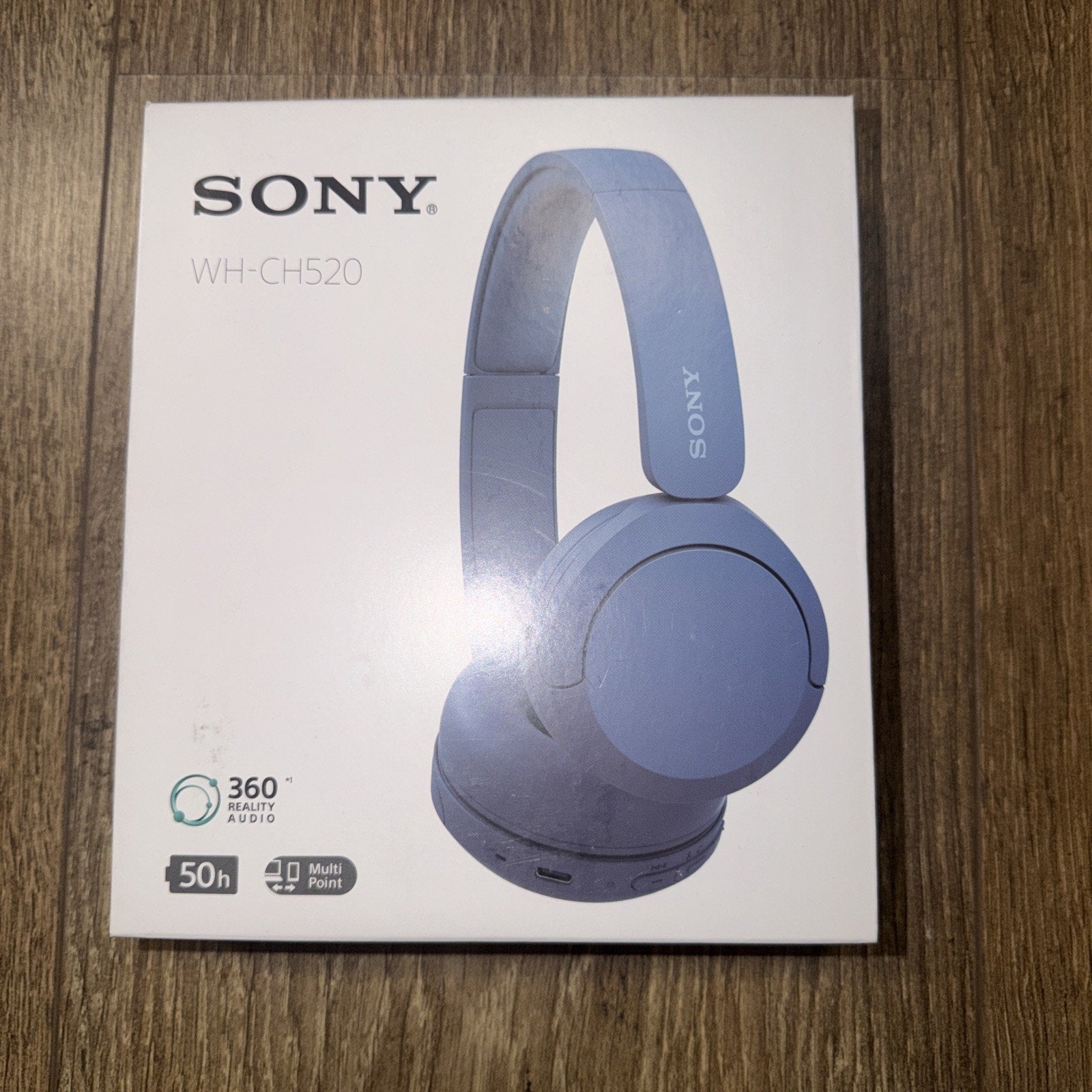Sony WH-CH520 Wireless On-Ear Headphones, Blue