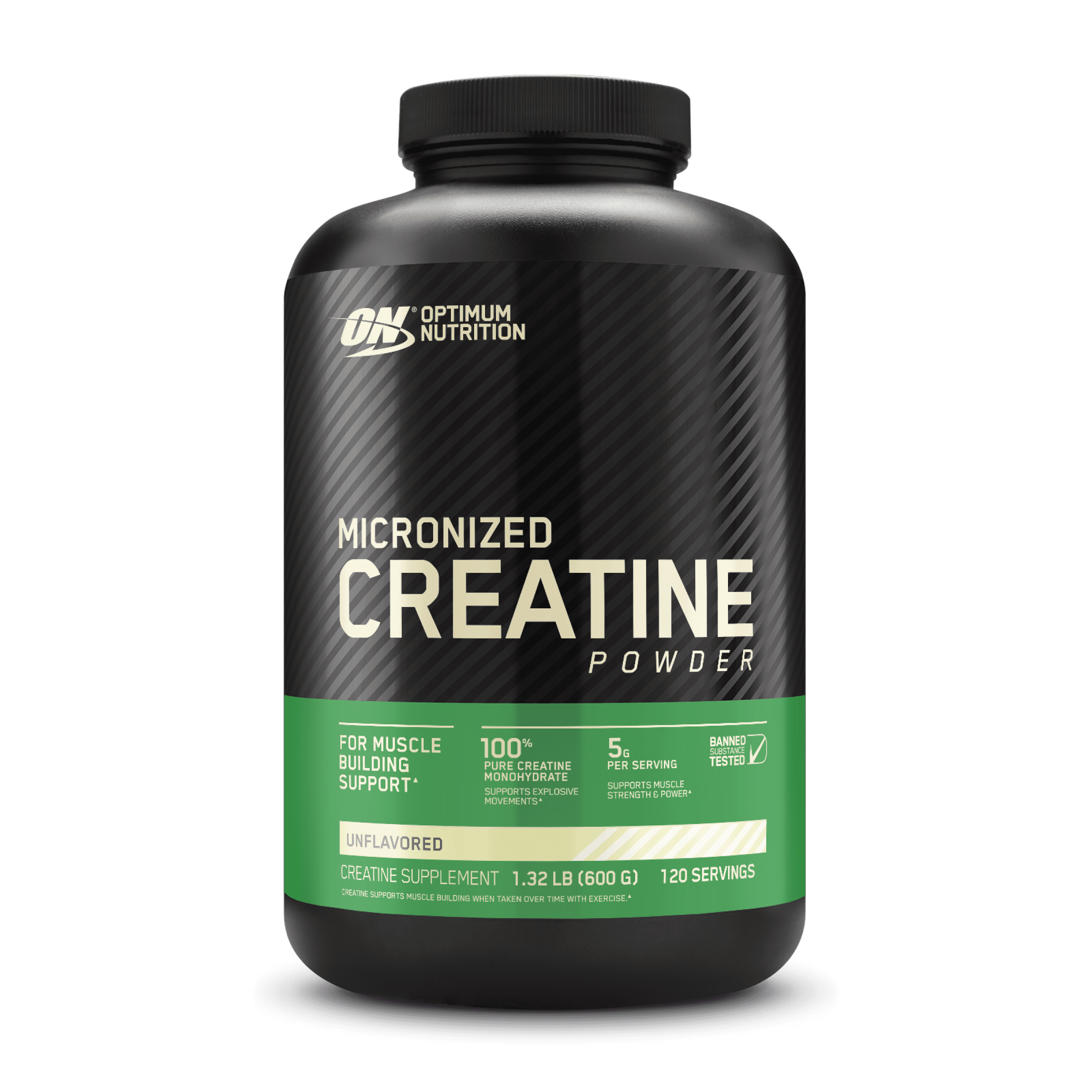 Optimum Nutrition Micronized Creatine Powder Unflavored 1.32 lb (600 g) 120 Servings