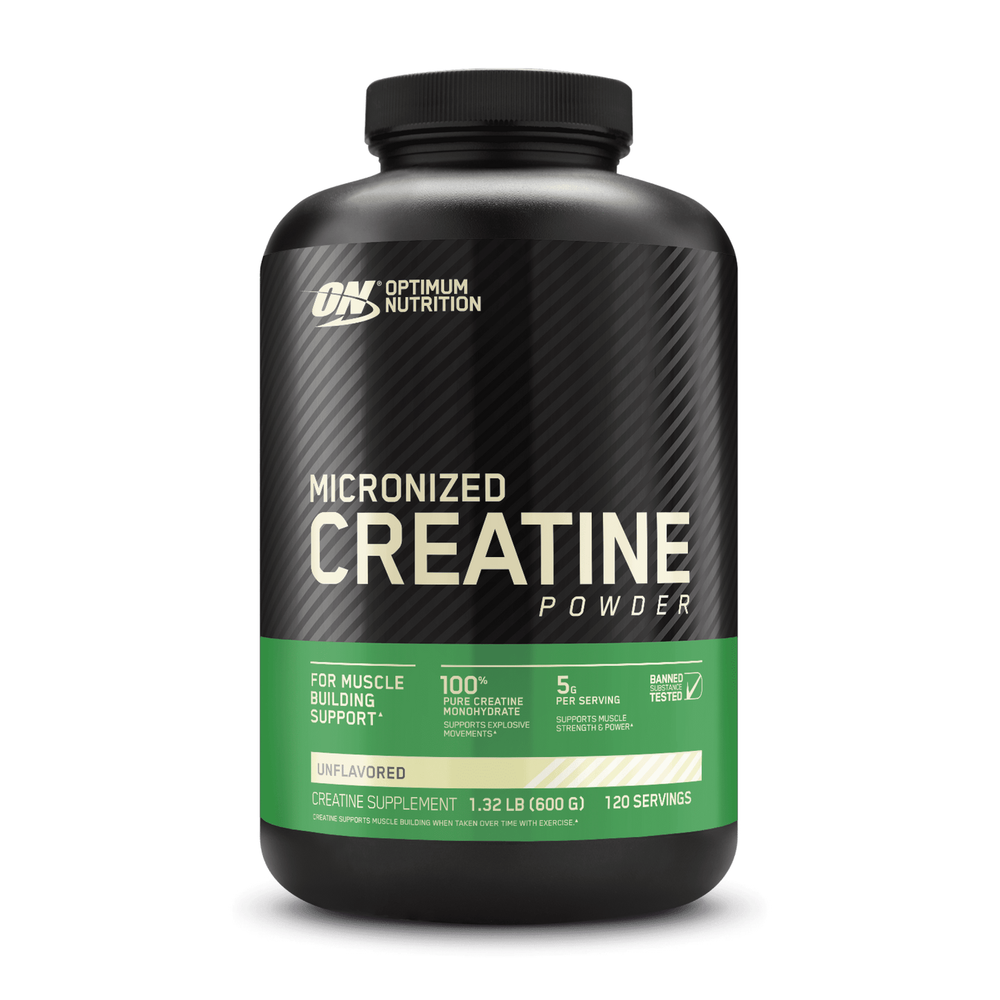 Optimum Nutrition Micronized Creatine Powder Unflavored 1.32 lb (600 g) 120 Servings