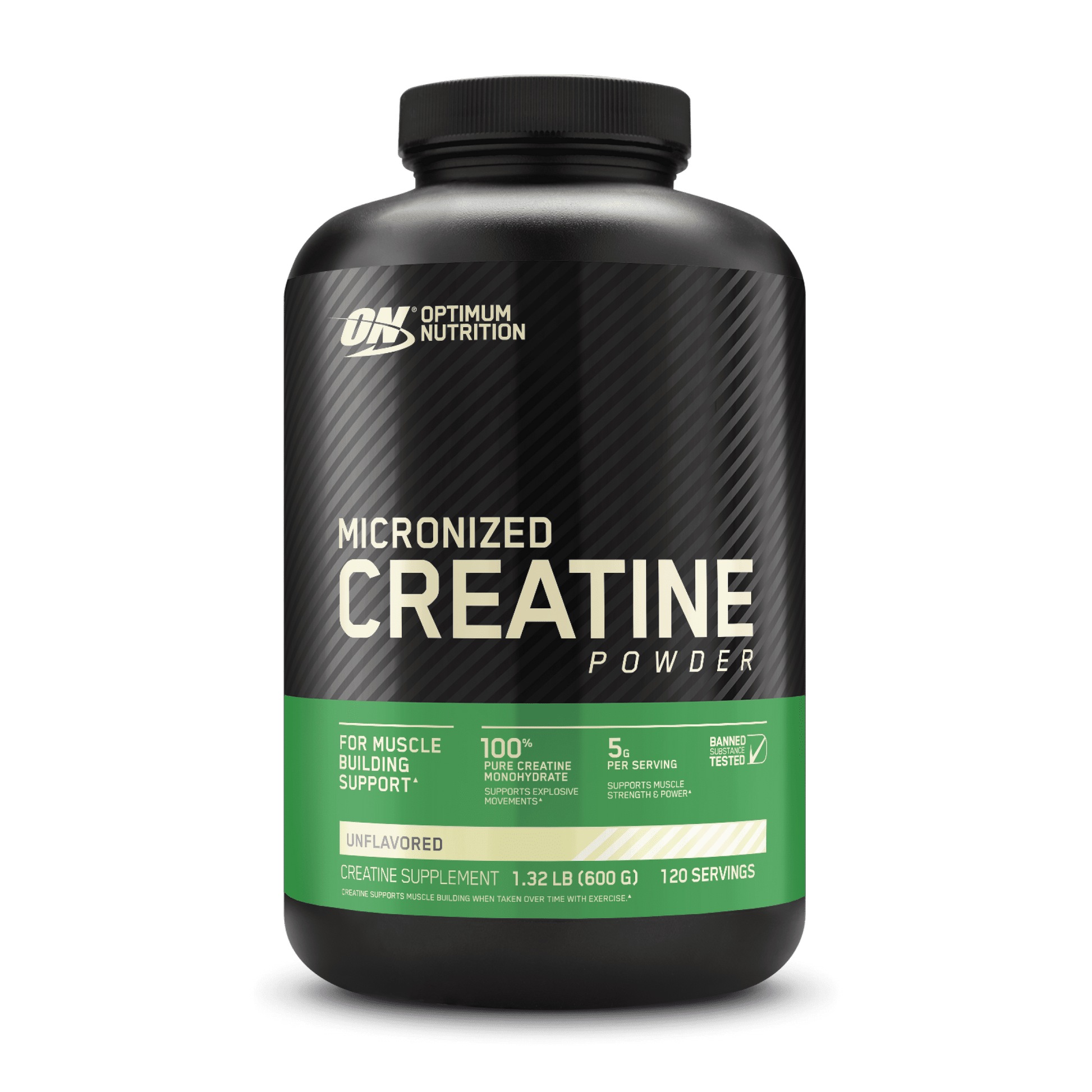 Optimum Nutrition Micronized Creatine Powder Unflavored 1.32 lb (600 g) 120 Servings