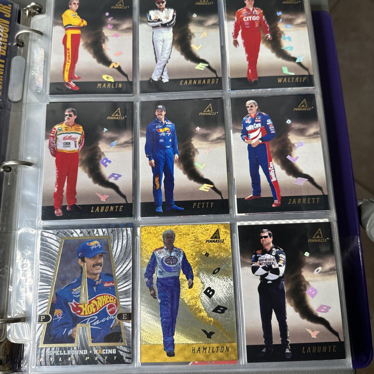 Set of 9 Pinnacle Pro Set NASCAR Marx Trading Cards (Set 38F4)