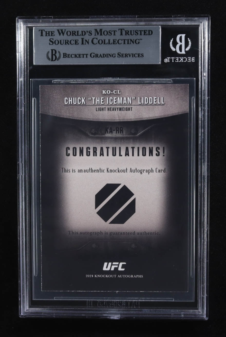 Chuck Liddell Signed The Iceman MAGA Card 70 Of 99 Beckett Authentic - Price Is Right Miami