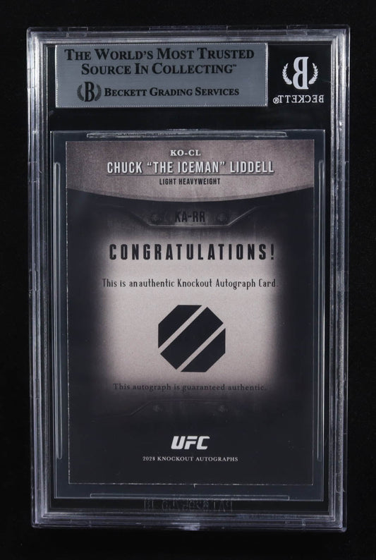 Chuck Liddell Signed The Iceman MAGA Card 70 Of 99 Beckett Authentic - Price Is Right Miami