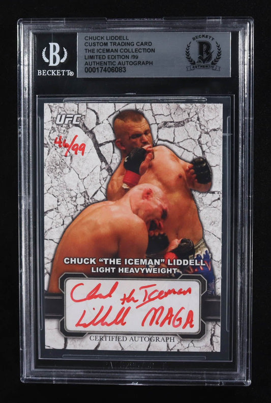 Chuck Liddell The Iceman MAGA Inscribed Limited Edition Trading Card 46 of 99 - Price Is Right Miami