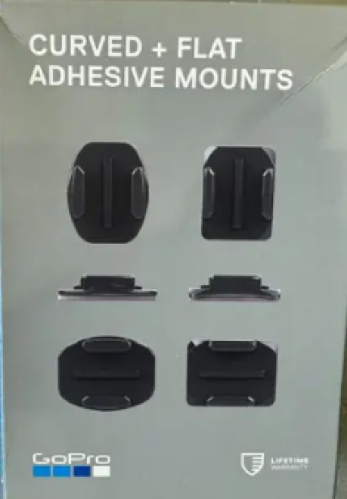 Curved + Flat Adhesive Mounts 3 Curved + 3 Flat Sticky GoPro Mounts