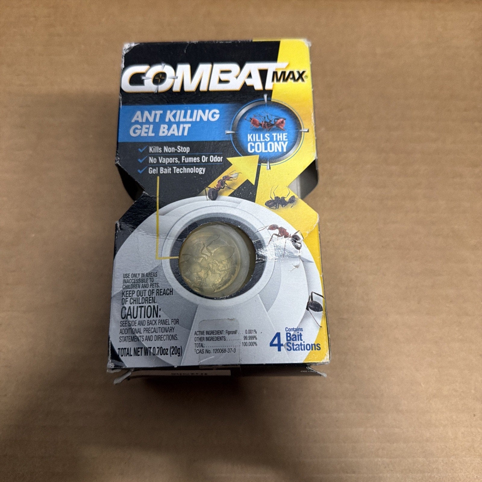 Combat Max Ant Killing Gel Bait Station for Indoor and Outdoor Use 4ct