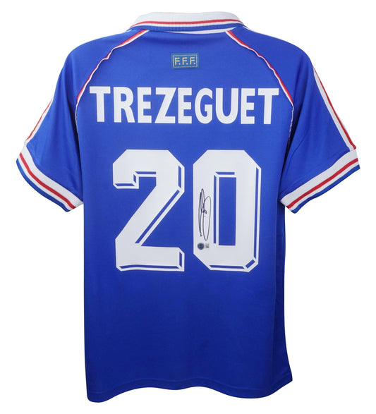David Trezeguet Signed France National Team Adidas Jersey Beckett Authenticated Size Large - Price Is Right Miami