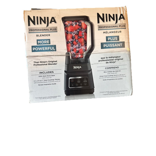 Ninja Professional Plus Blender 1200-Watt motor with 72 oz. Total Crushing pitcher shown on packaging box