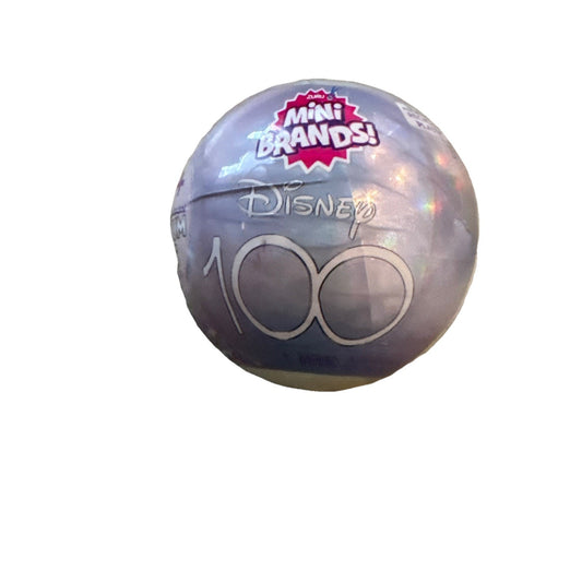 Mini Brands Disney 100 Platinum Mystery Pack Orb collectible sealed in silver packaging with branded logos and 100 design