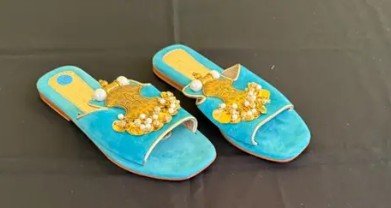 ELINA LINARDAKI TURQUOISE CLEOPATRA SANDALS SIZE 5 - Price Is Right Miami