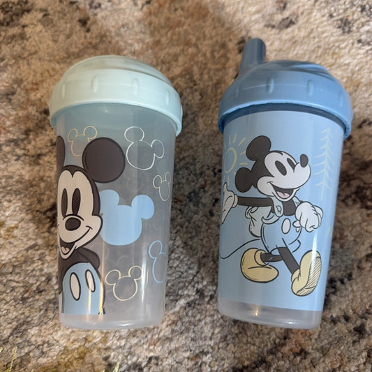 Mickey Mouse Sippy Cups 10oz 2 Pack Leak Proof Toddler Drinking Cups Fun Gift