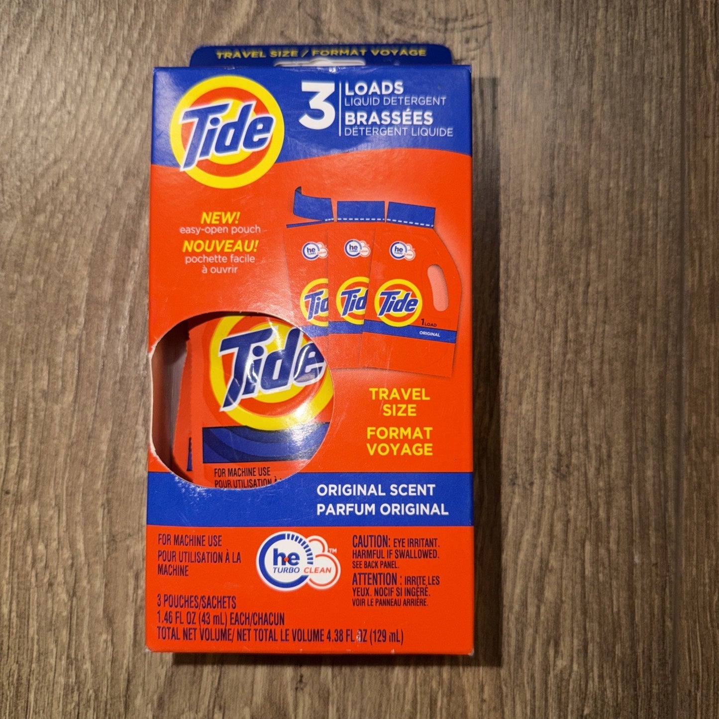 Tide Liquid Laundry Detergent Travel Size, HE, Original Scent (3 Pack)