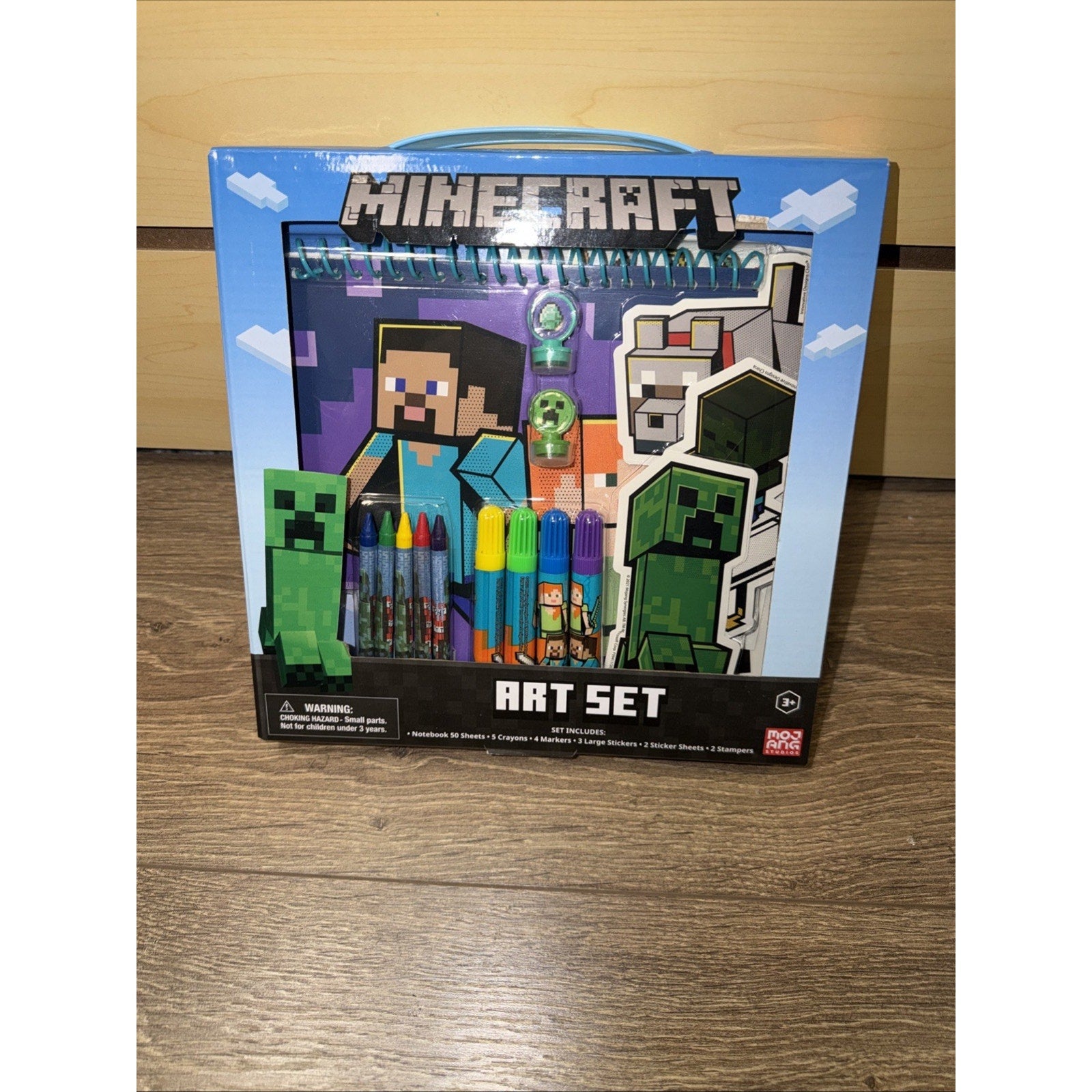 Minecraft Art Craft Kit 17 Piece Set With Stickers And Coloring Supplies For ...