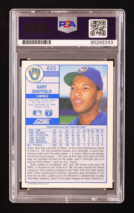 Gary Sheffield 1989 Score Rookie Card Signed Autograph PSA 10 Inscribed 509 HRs - Price Is Right Miami
