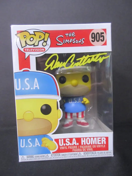 Dan Castellaneta Signed The Simpsons U.S.A. Homer Funko POP! #905 COA 1066651