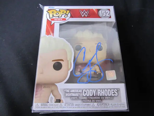 Cody Rhodes WWE Wrestling Signed Funko Pop #152 w COA 135837