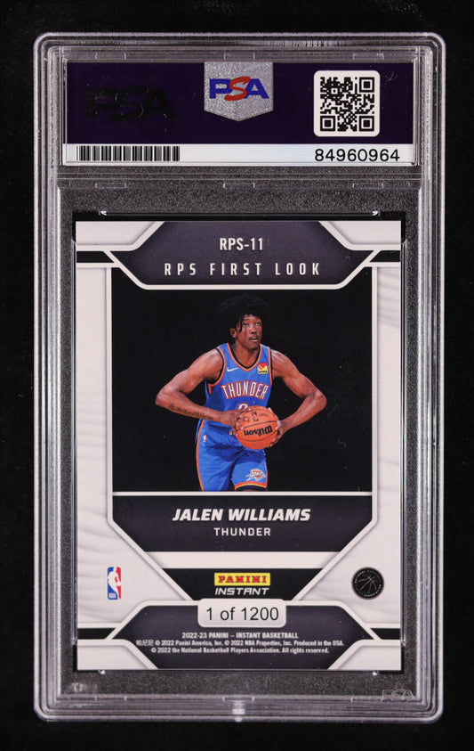 Jalen Williams Signed 2022 23 Panini Instant RPS First Look - Price Is Right Miami