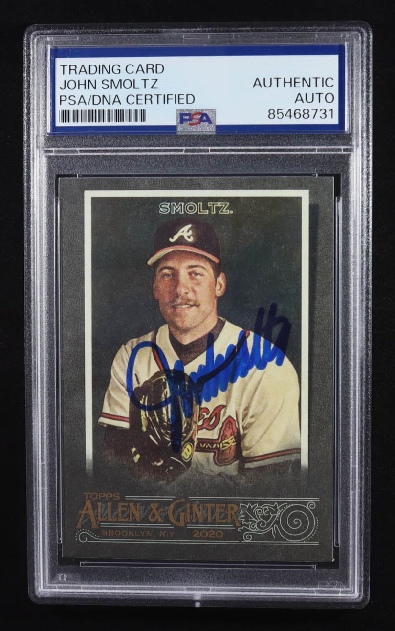 John Smoltz Autographed 2020 Topps Allen & Ginter Baseball Card PSA Authentic - Price Is Right Miami