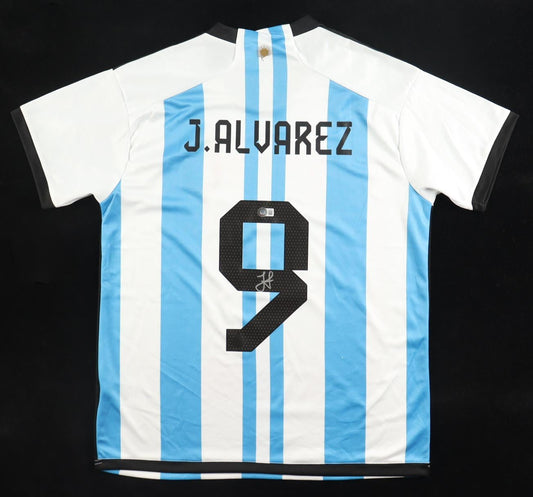 Julian Alvarez Signed Argentina National Team Jersey Beckett Authenticated Size L - Price Is Right Miami