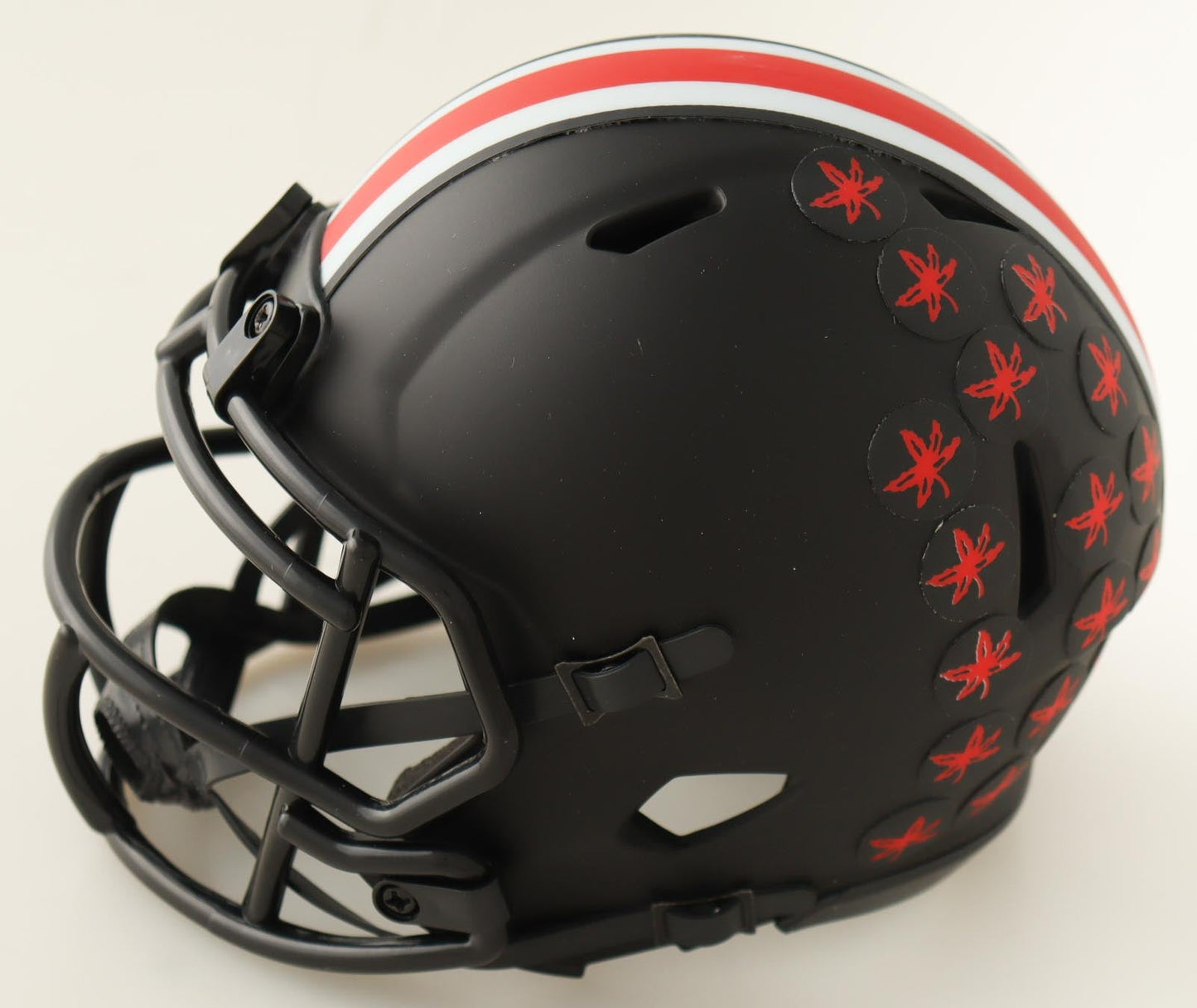 Justin Fields Signed Ohio State Buckeyes Eclipse Speed Mini Helmet Beckett (view 3)