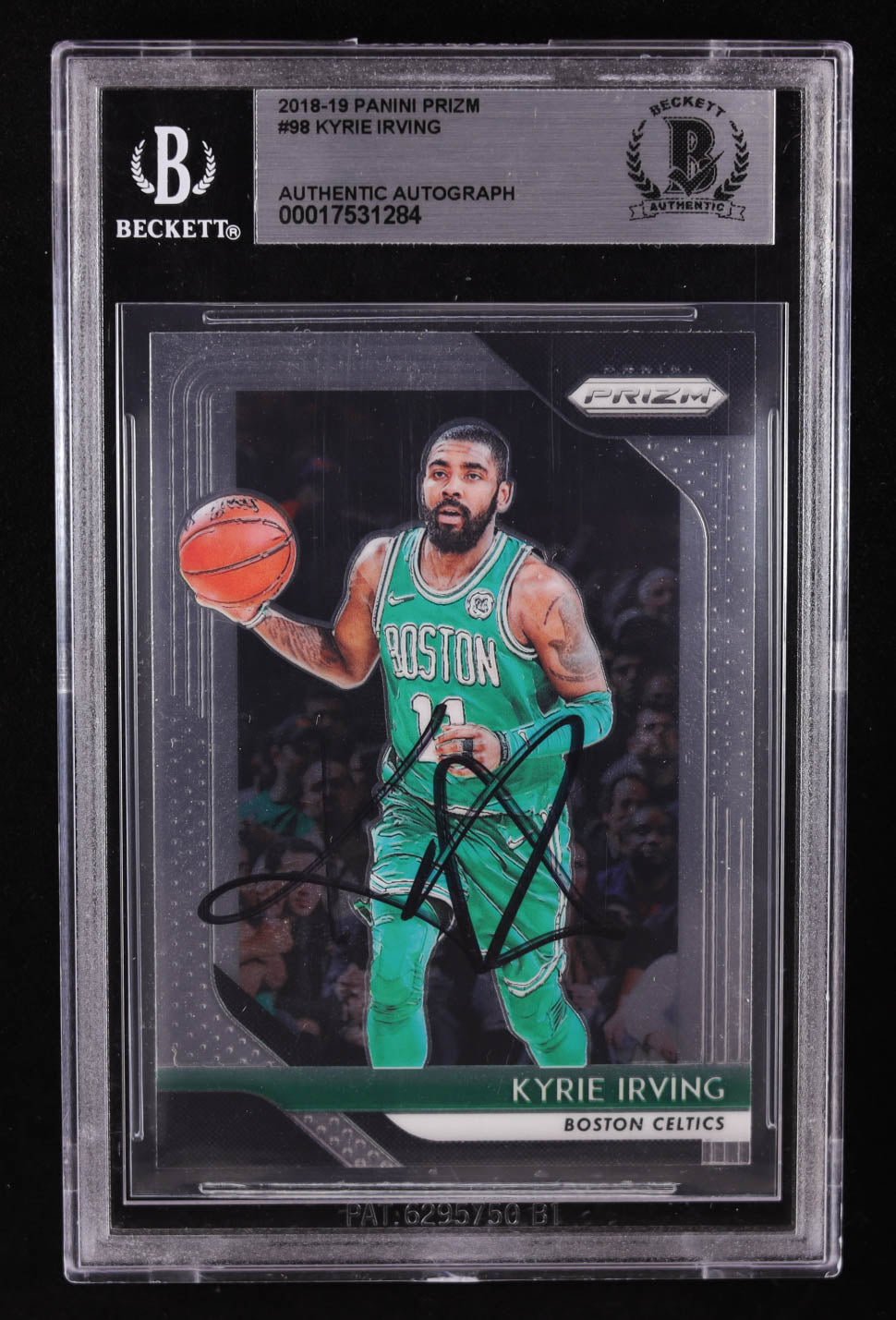 Kyrie Irving Signed 2018-19 Panini Prizm #98 (BGS), Sports Card (view 2)