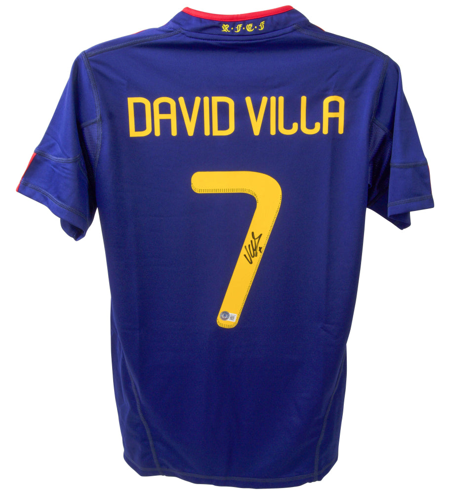 David Villa Signed Spain National Team Jersey (Beckett)