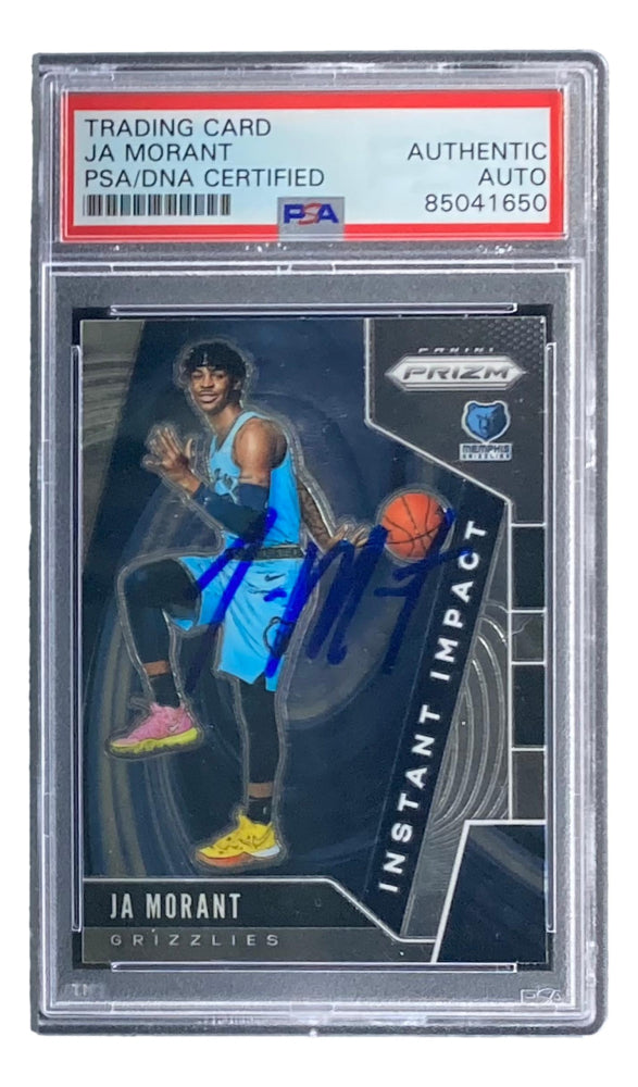 Ja Morant Signed 2019-20 Panini Prizm Instant Impact #12 (PSA)